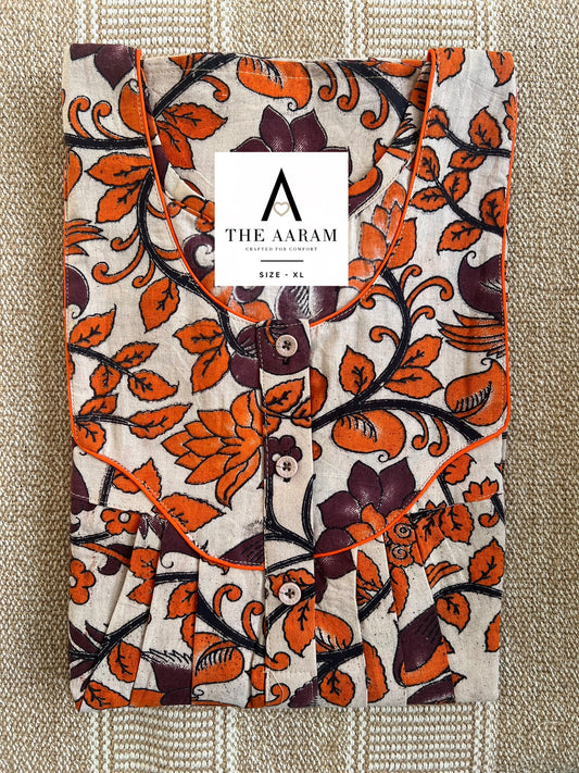 Kalamkari Cotton Nighty XL – KR104
