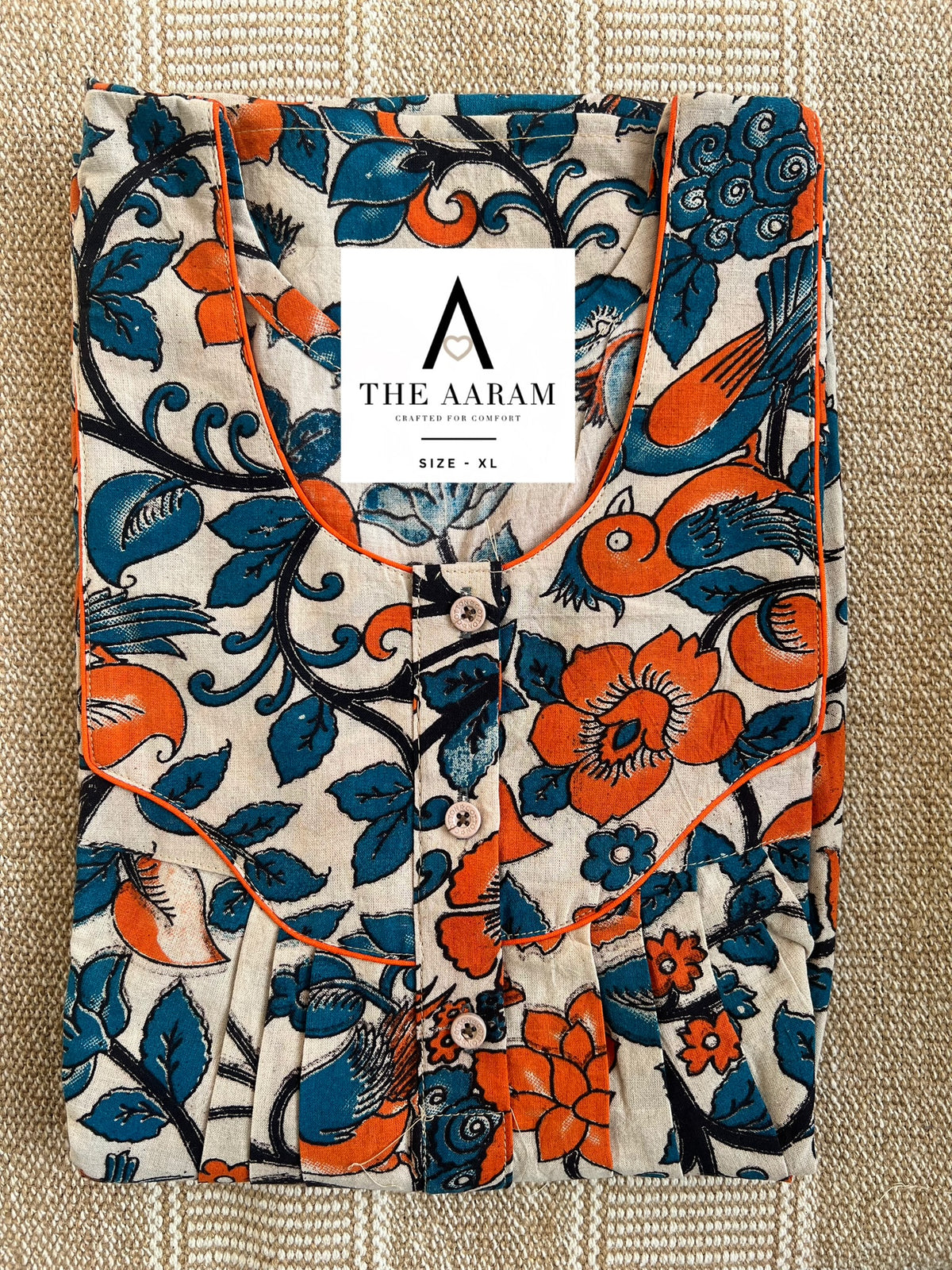 Kalamkari Cotton Nighty XL – KR105