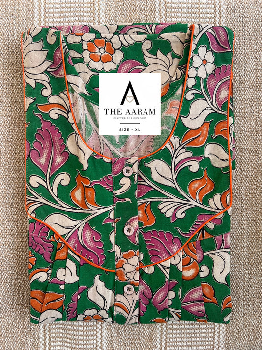 Kalamkari Cotton Nighty XL – KR114