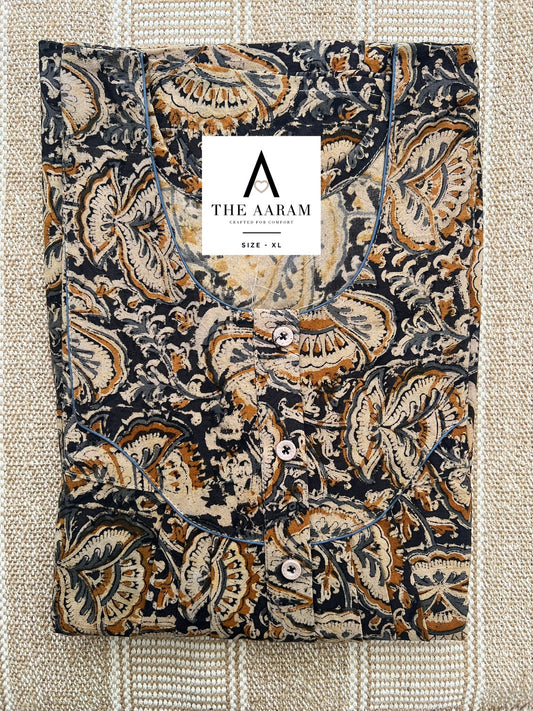 Kalamkari Cotton Nighty XL – KR36
