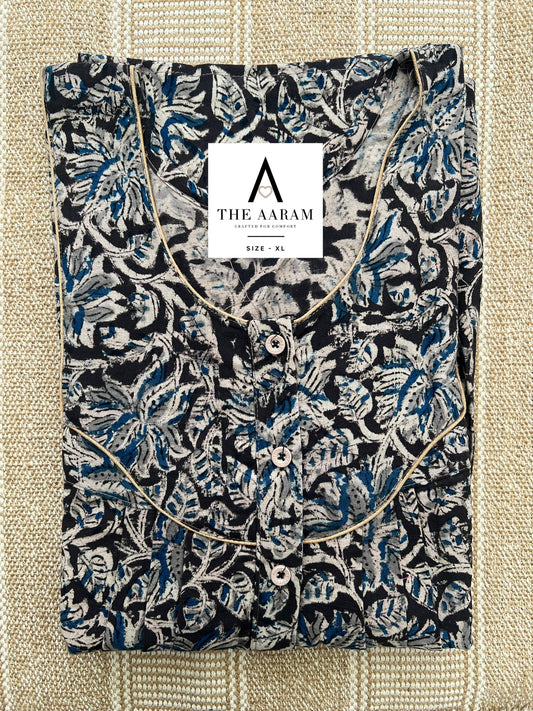 Kalamkari Cotton Nighty XL – KR37