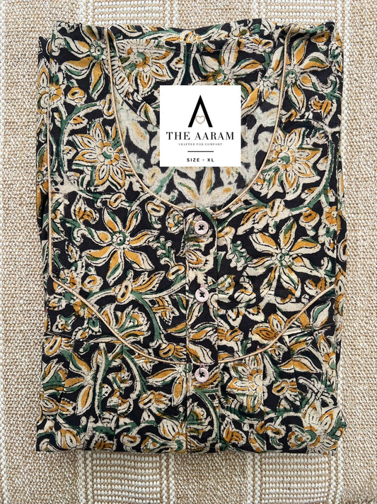 Kalamkari Cotton Nighty XL – KR41