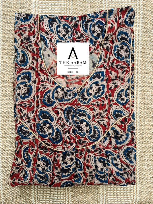 Kalamkari Cotton Nighty XL – KR44