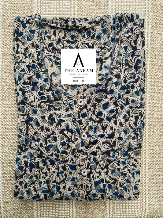 Kalamkari Cotton Nighty XL – KR48