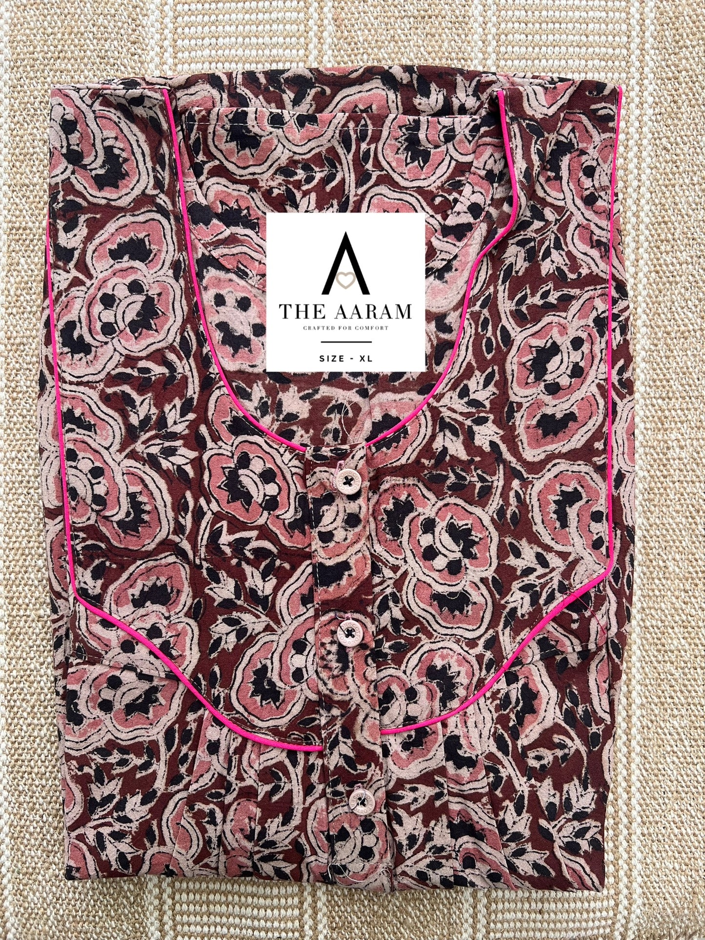 Kalamkari Cotton Nighty XL – KR58