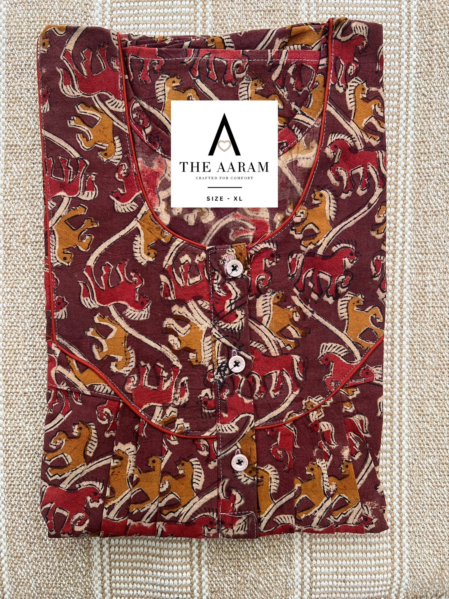 Kalamkari Cotton Nighty XL – KR64