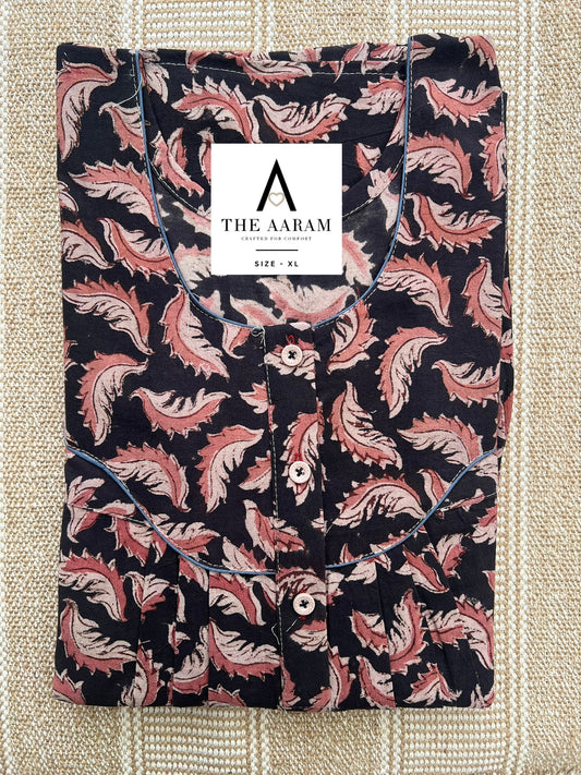 Kalamkari Cotton Nighty XL – KR68