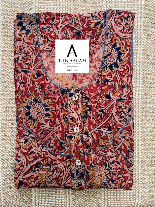 Kalamkari Cotton Nighty XL – KR72