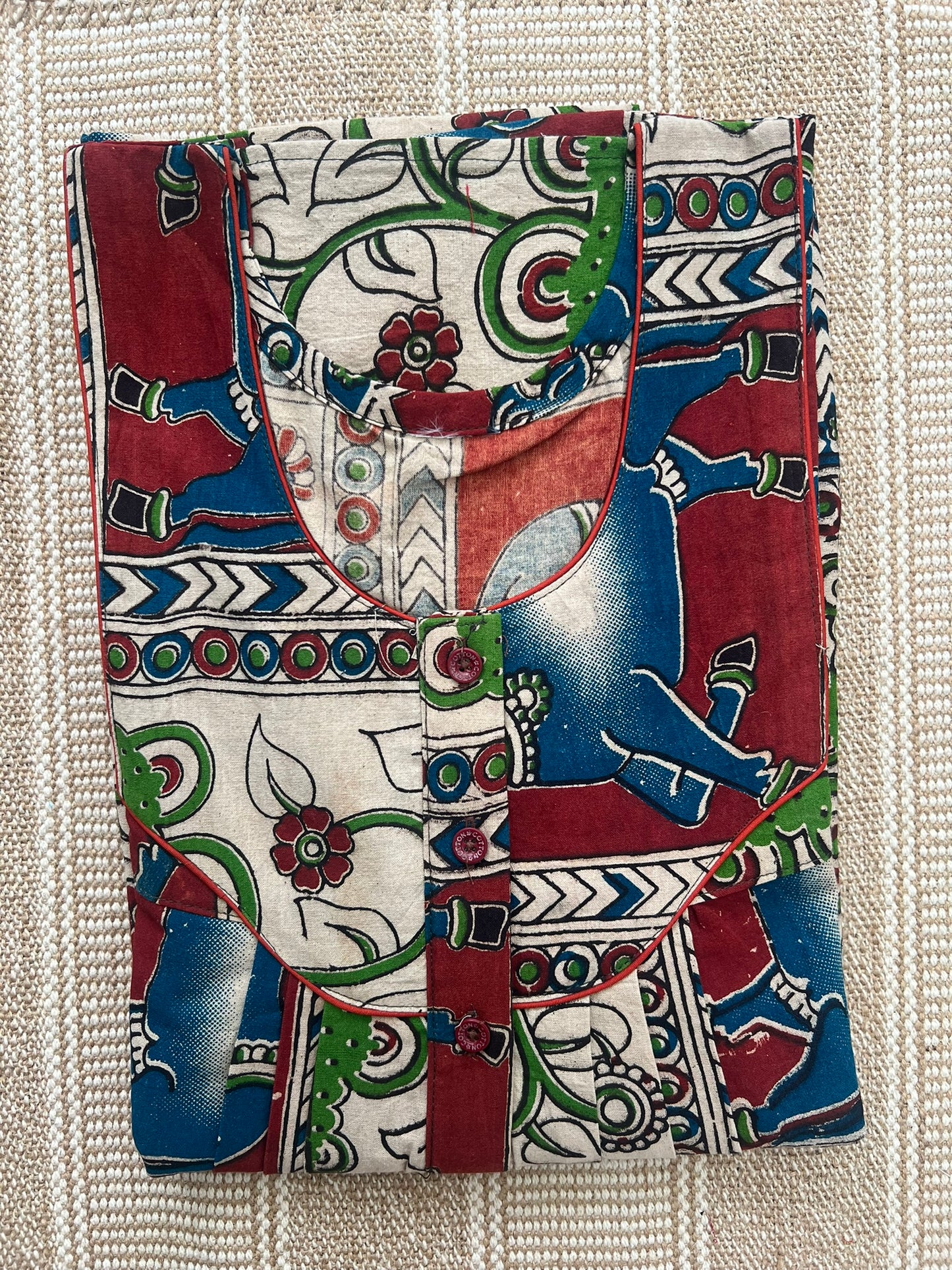 Kalamkari Cotton Nighty XL – KR73