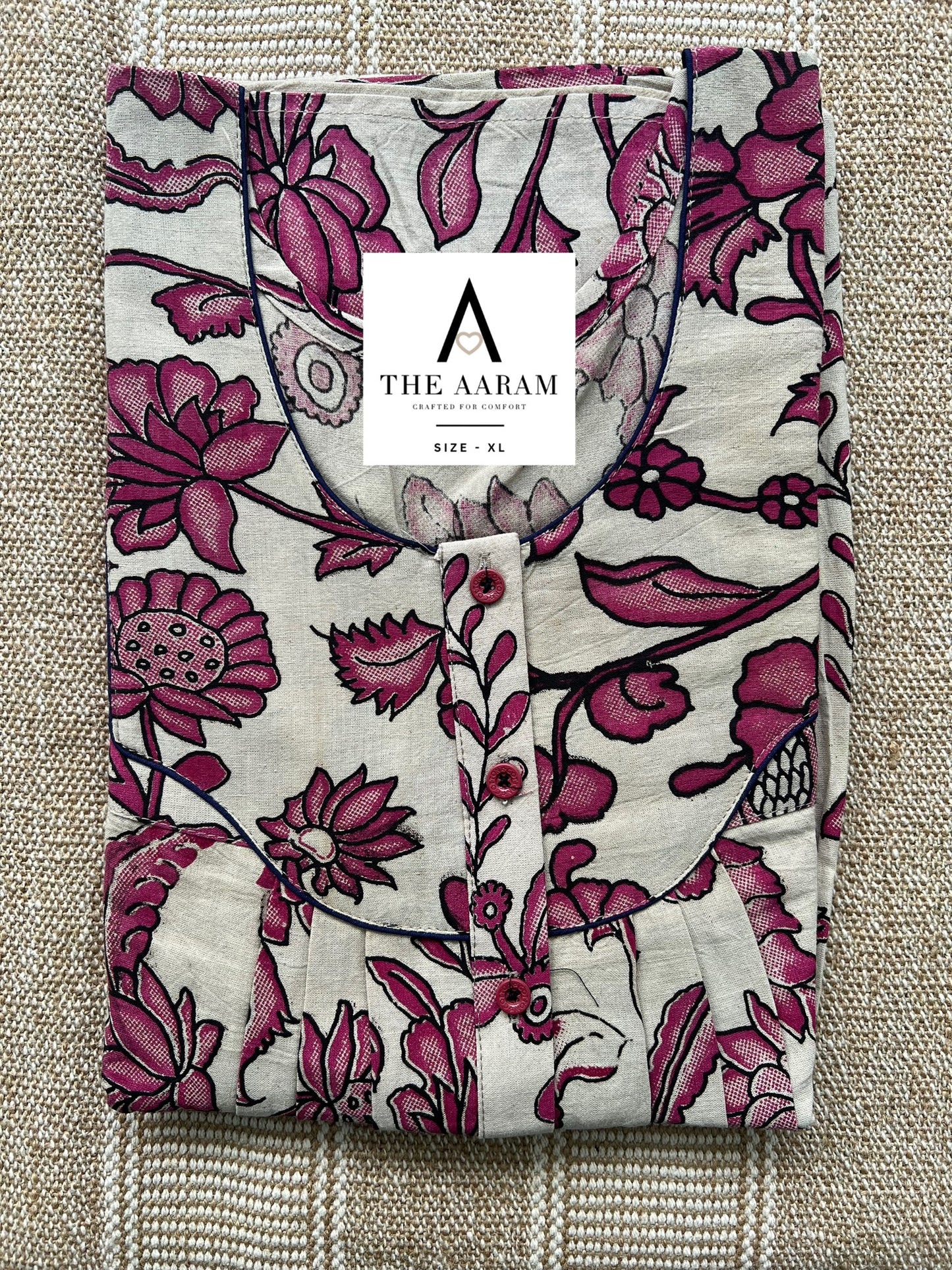 Kalamkari Cotton Nighty XL – KR84