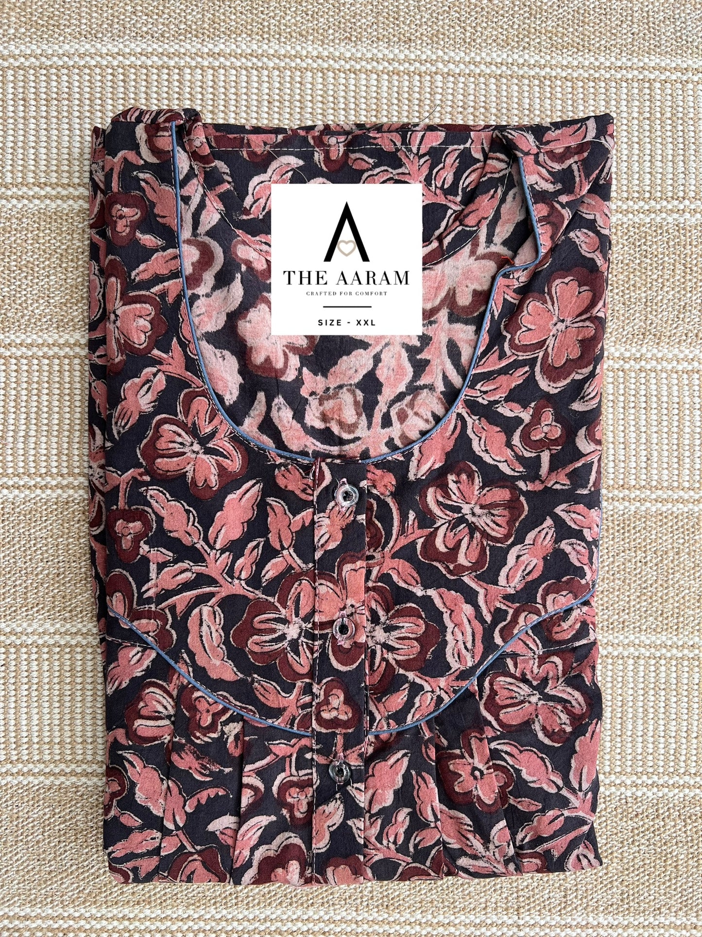 Kalamkari Cotton Nighty XXL – KR27