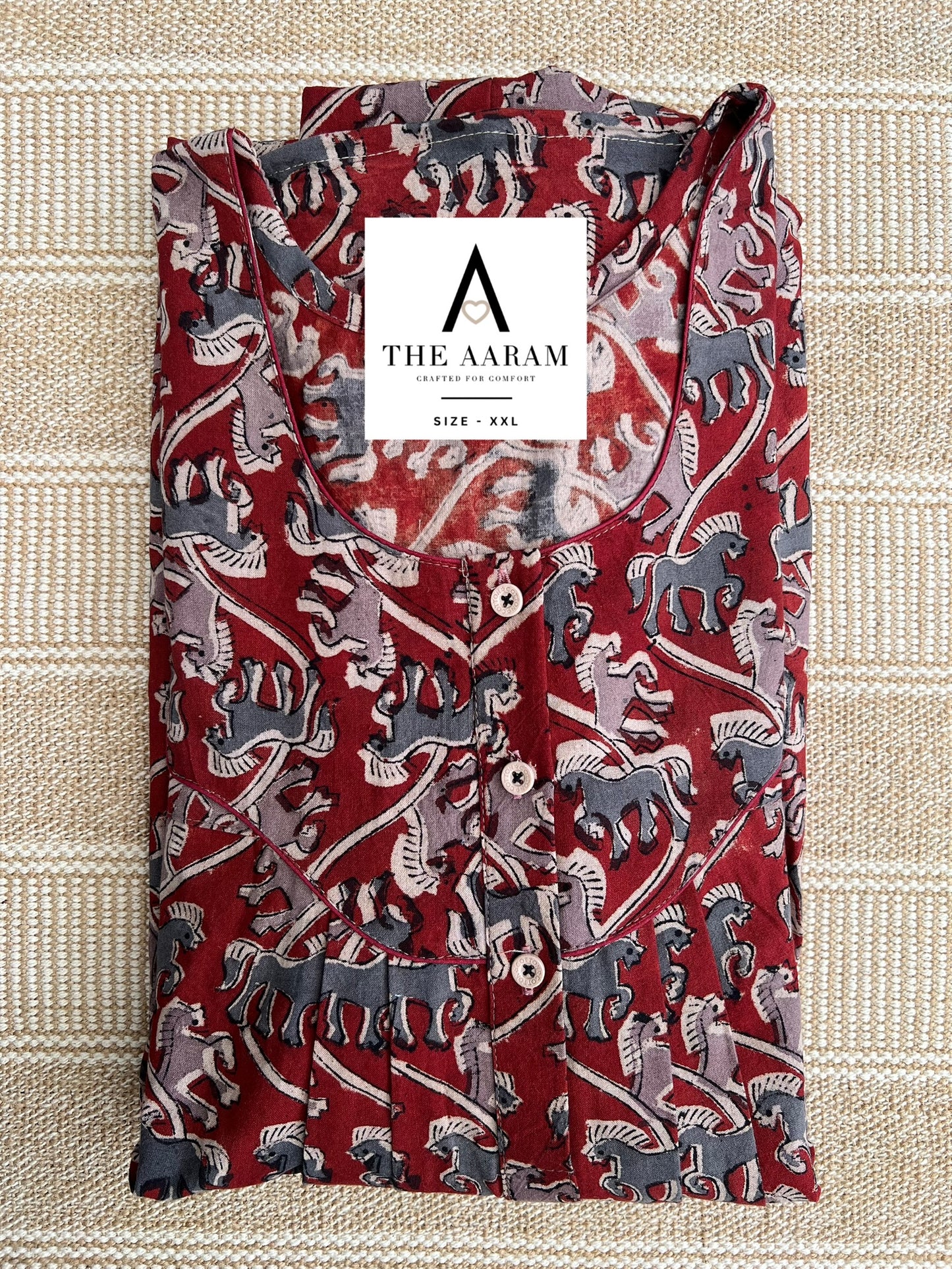 Kalamkari Cotton Nighty XXL – KR29
