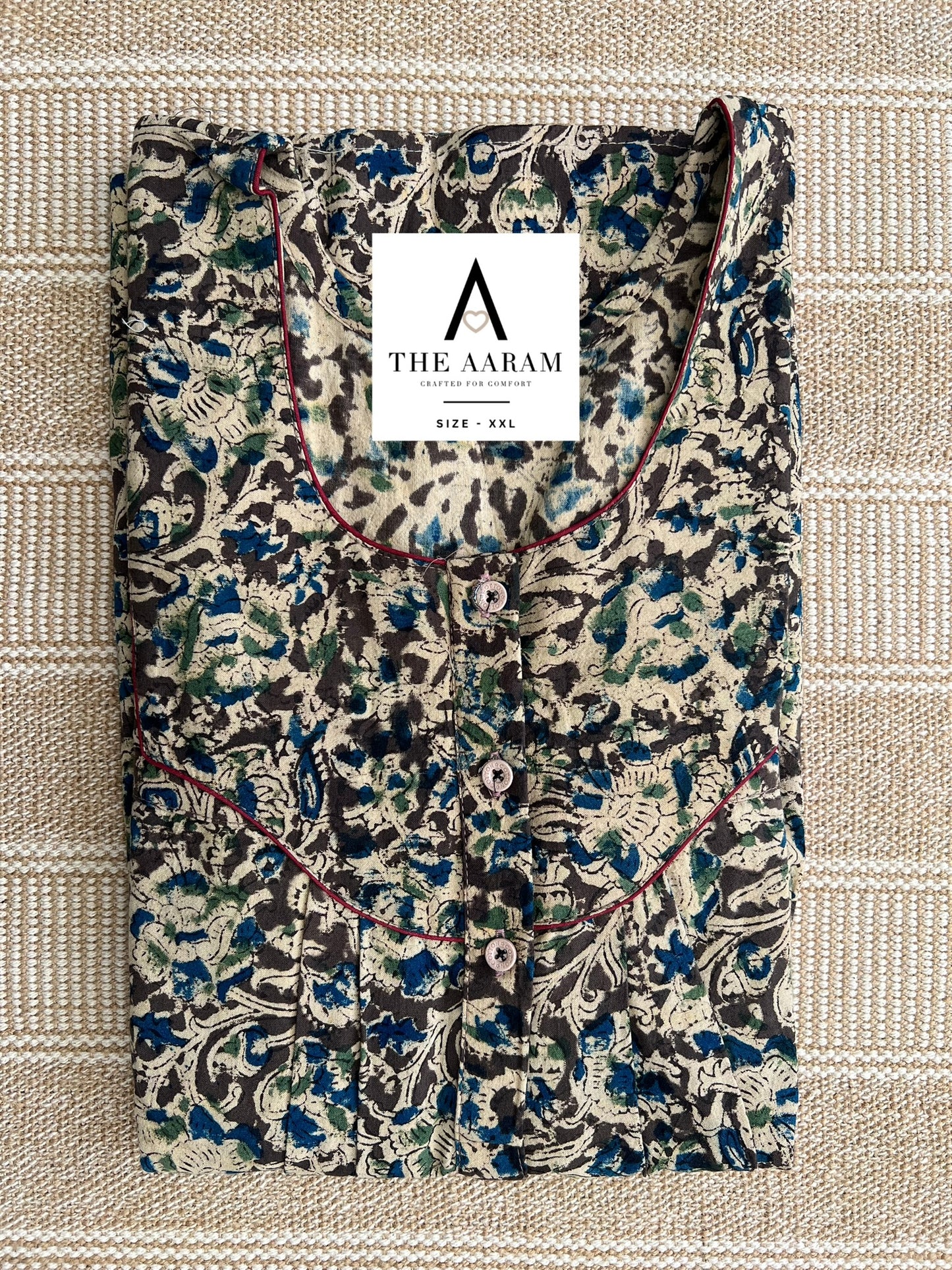 Kalamkari Cotton Nighty XXL – KR31