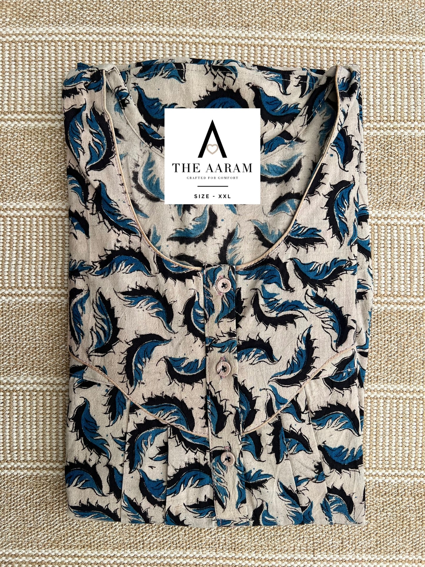 Kalamkari Cotton Nighty XXL – KR32