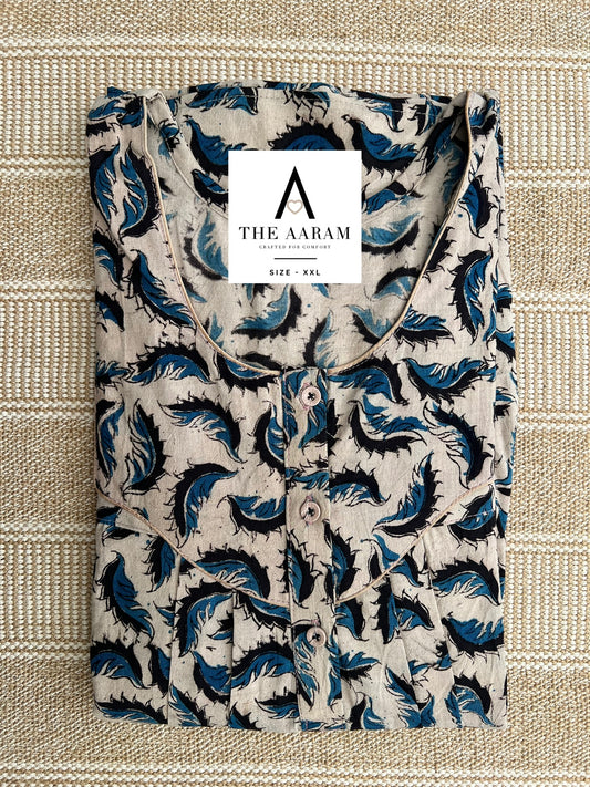 Kalamkari Cotton Nighty XXL – KR32
