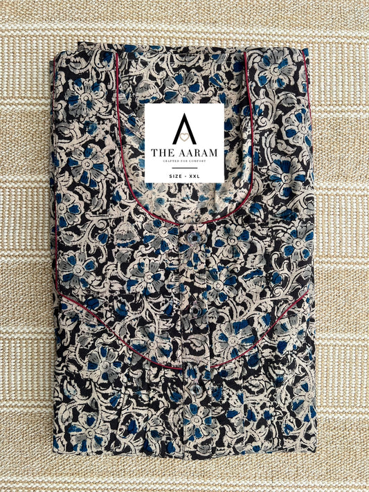 Kalamkari Cotton Nighty XXL – KR35