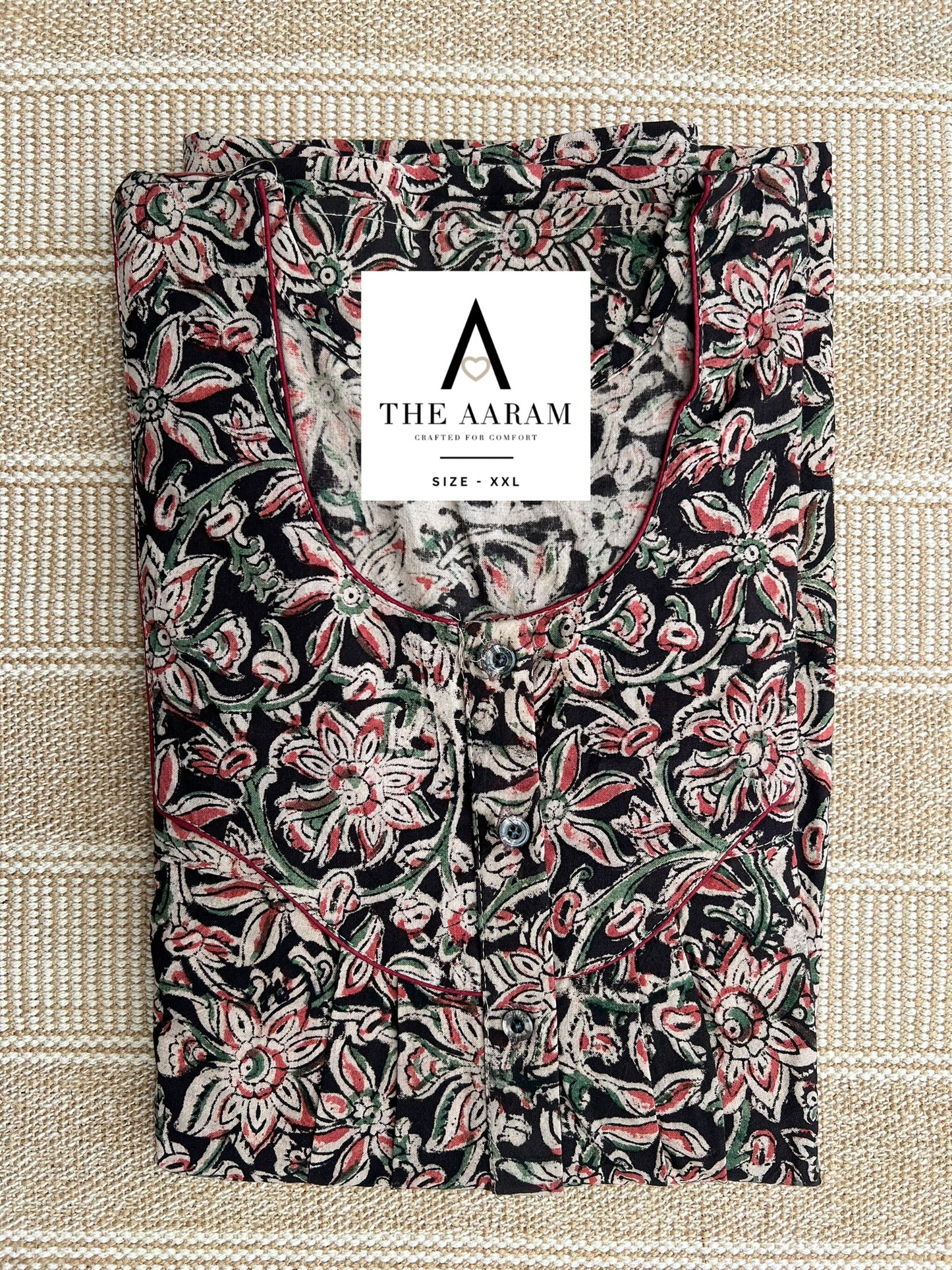 Kalamkari Cotton Nighty XXL – KR40