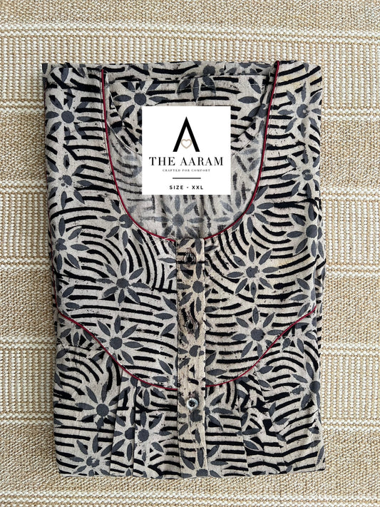 Kalamkari Cotton Nighty XXL – KR48