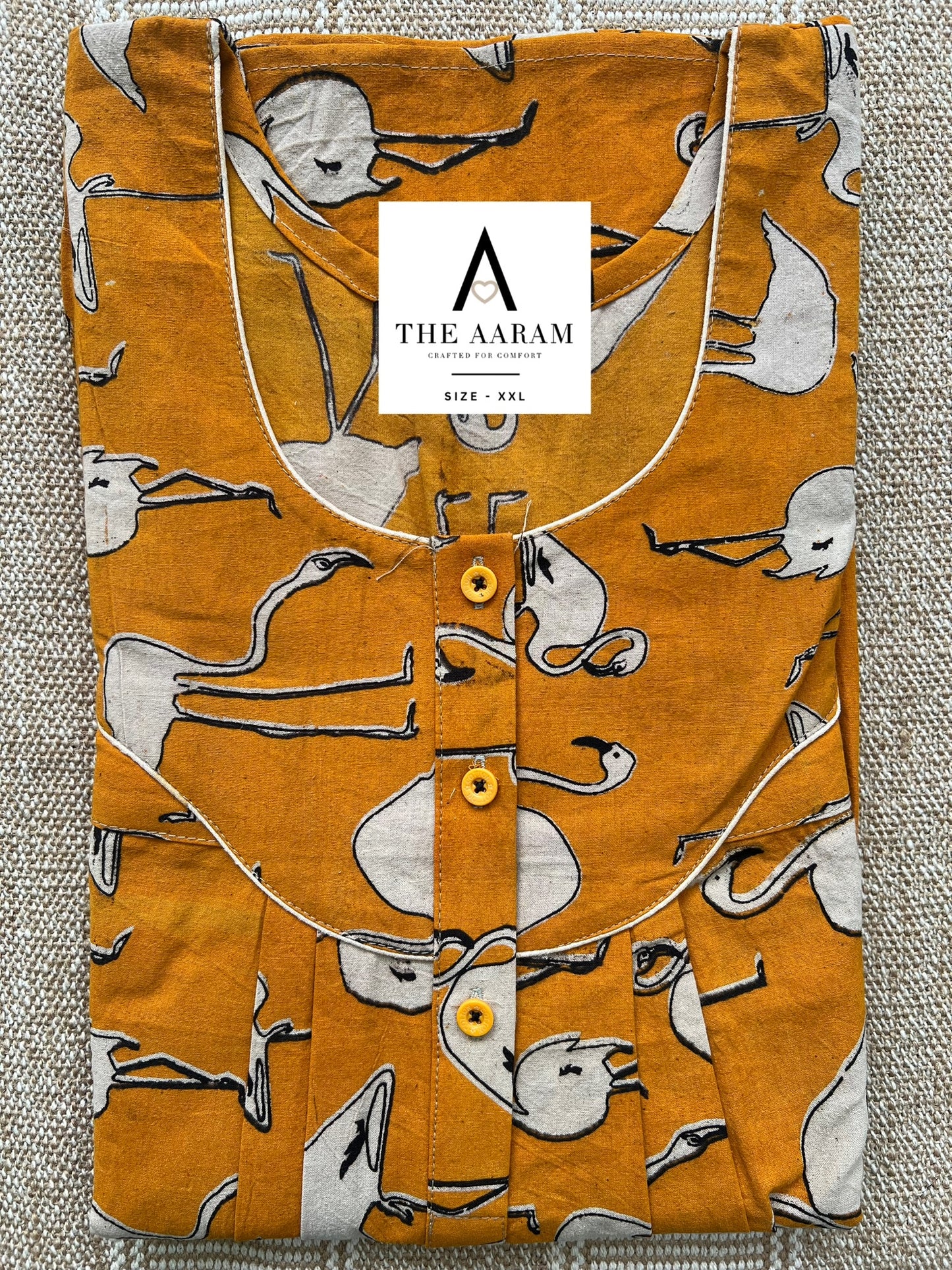 Kalamkari Cotton Nighty XXL – KR60