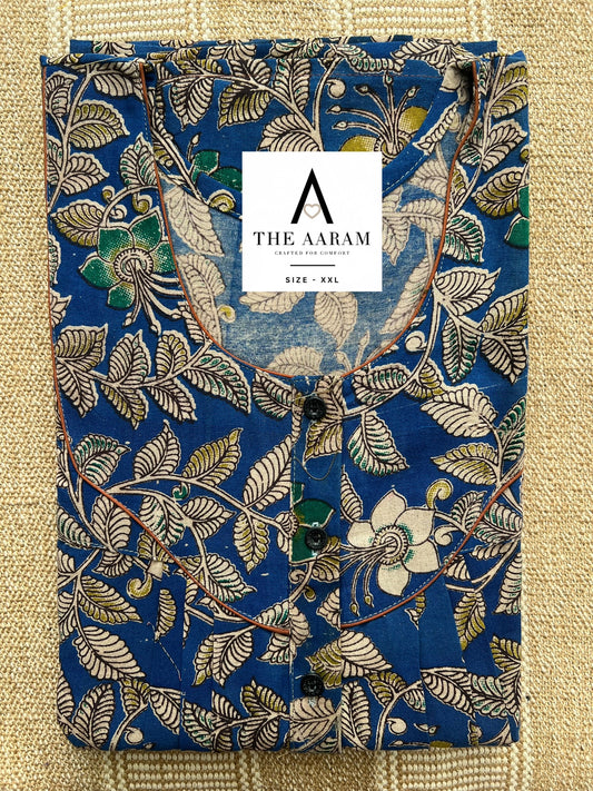 Kalamkari Cotton Nighty XXL – KR72