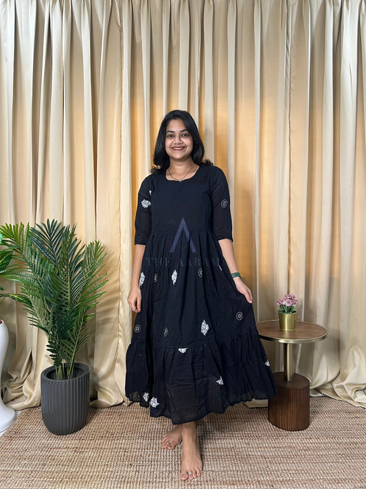 Noir Grace Mul Cotton Frill Frock