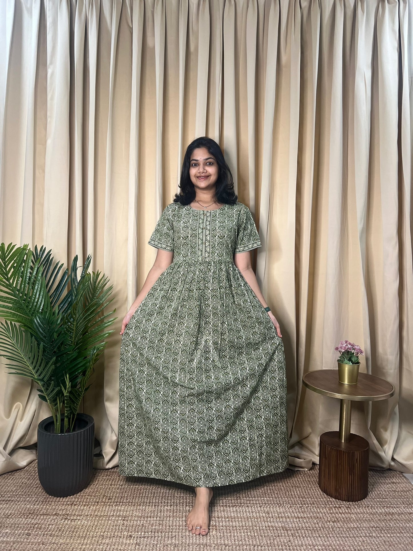 Olive Mosaic Comfort Maxi