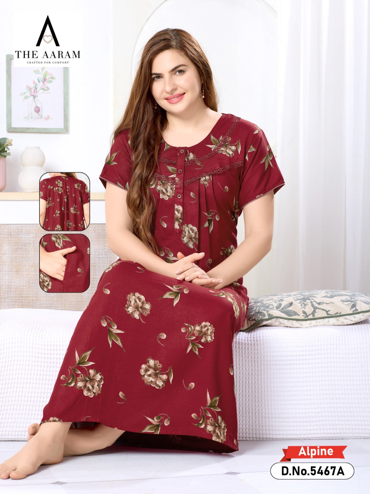 Alphine Pleated Nighty - 01