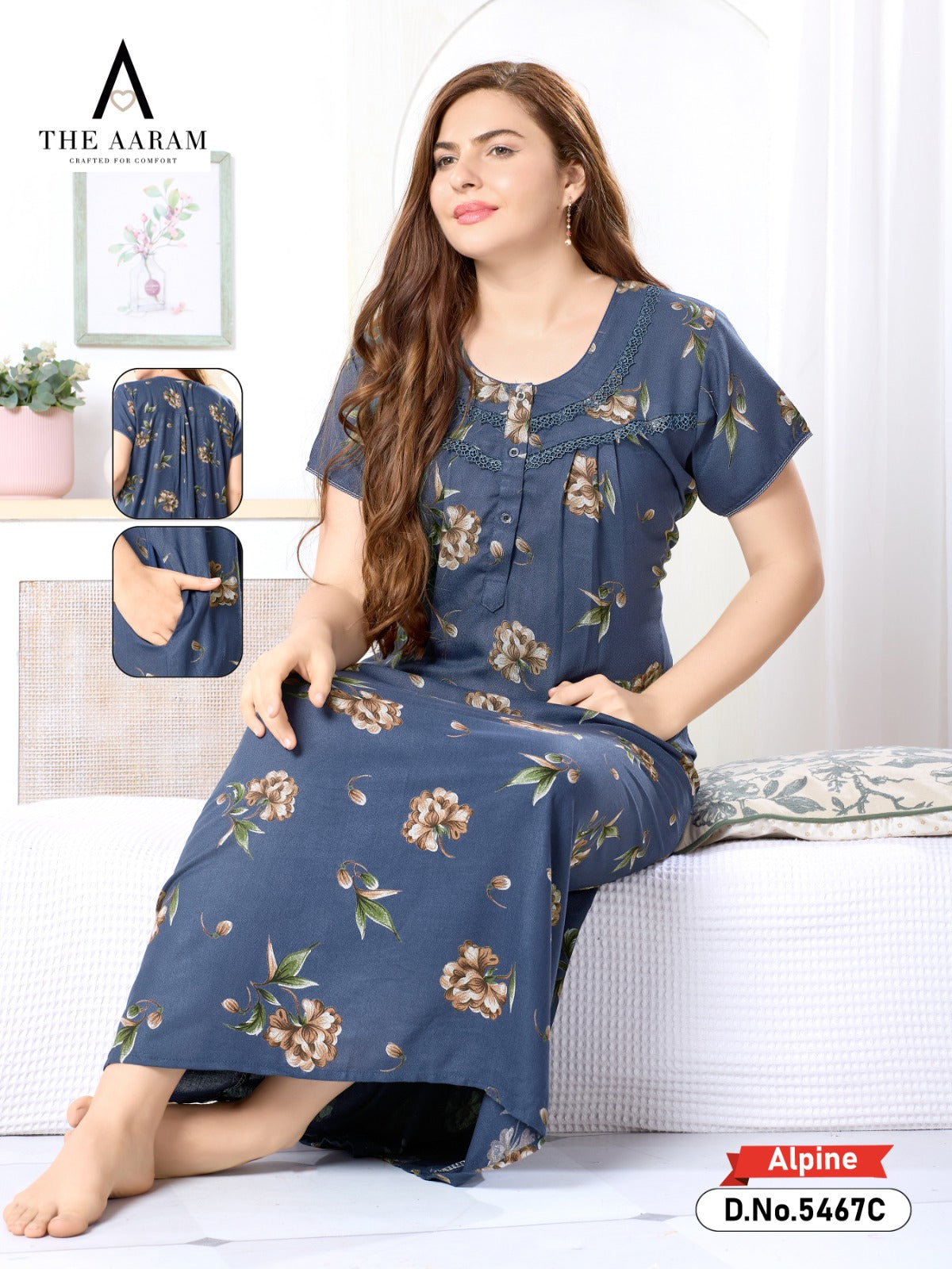 Alphine Pleated Nighty - 02