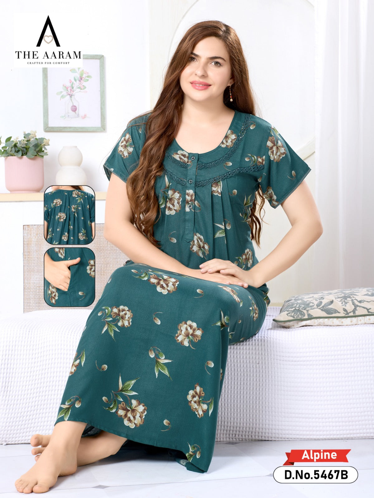 Alphine Pleated Nighty - 03