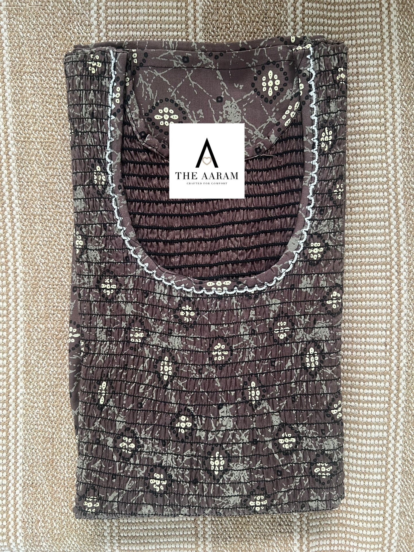 Smocked Cotton Nighty – SN05