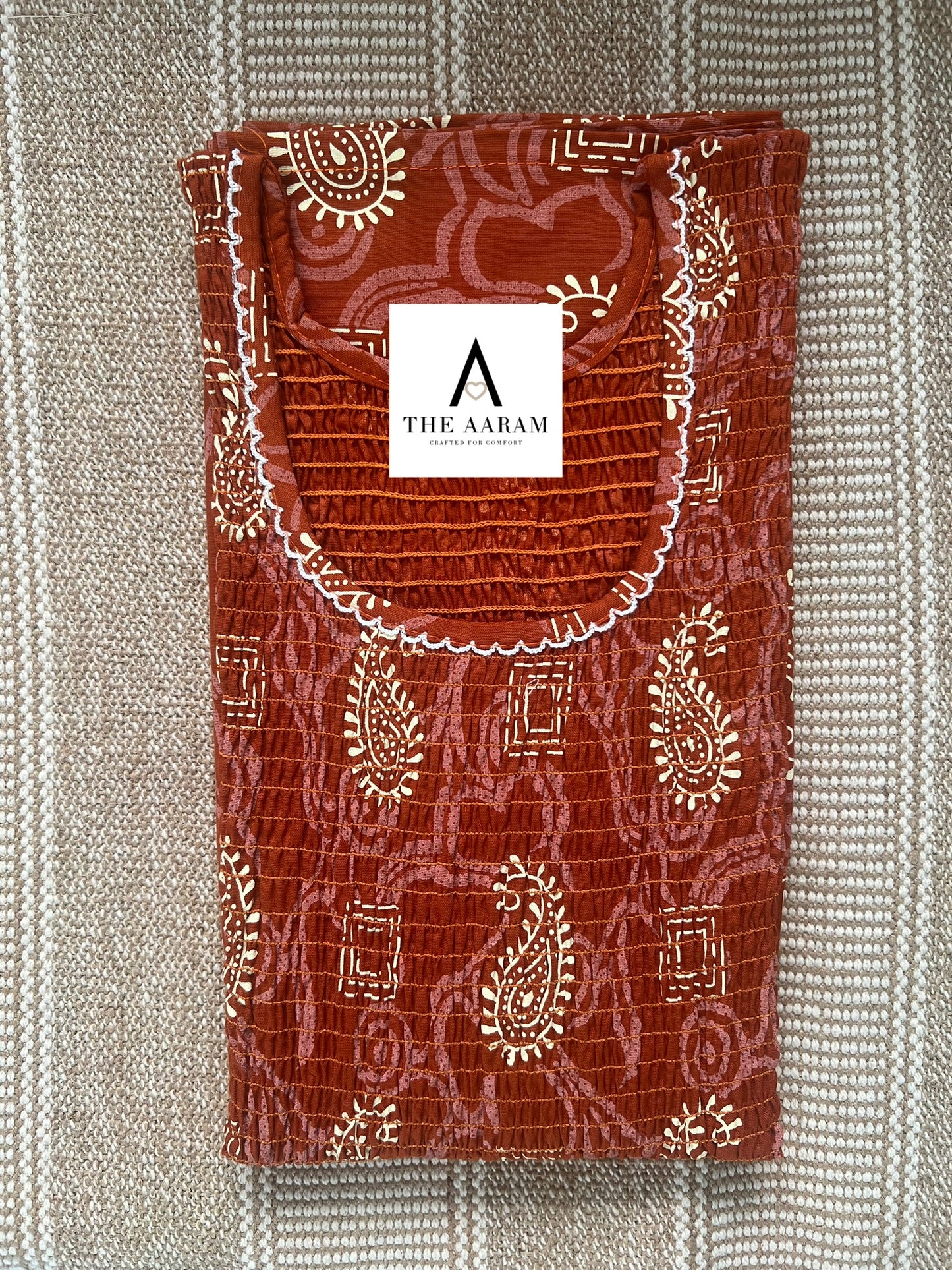 Smocked Cotton Nighty – SN07