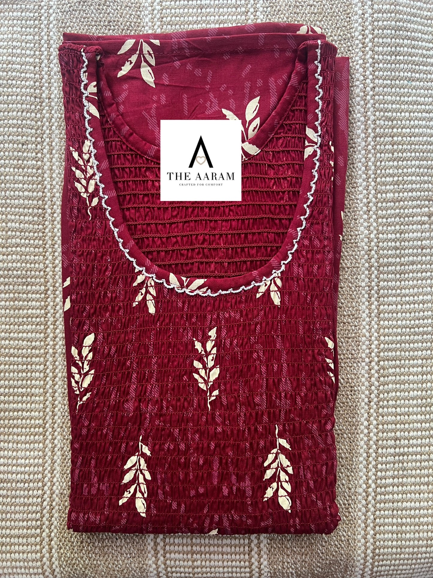 Smocked Cotton Nighty – SN28