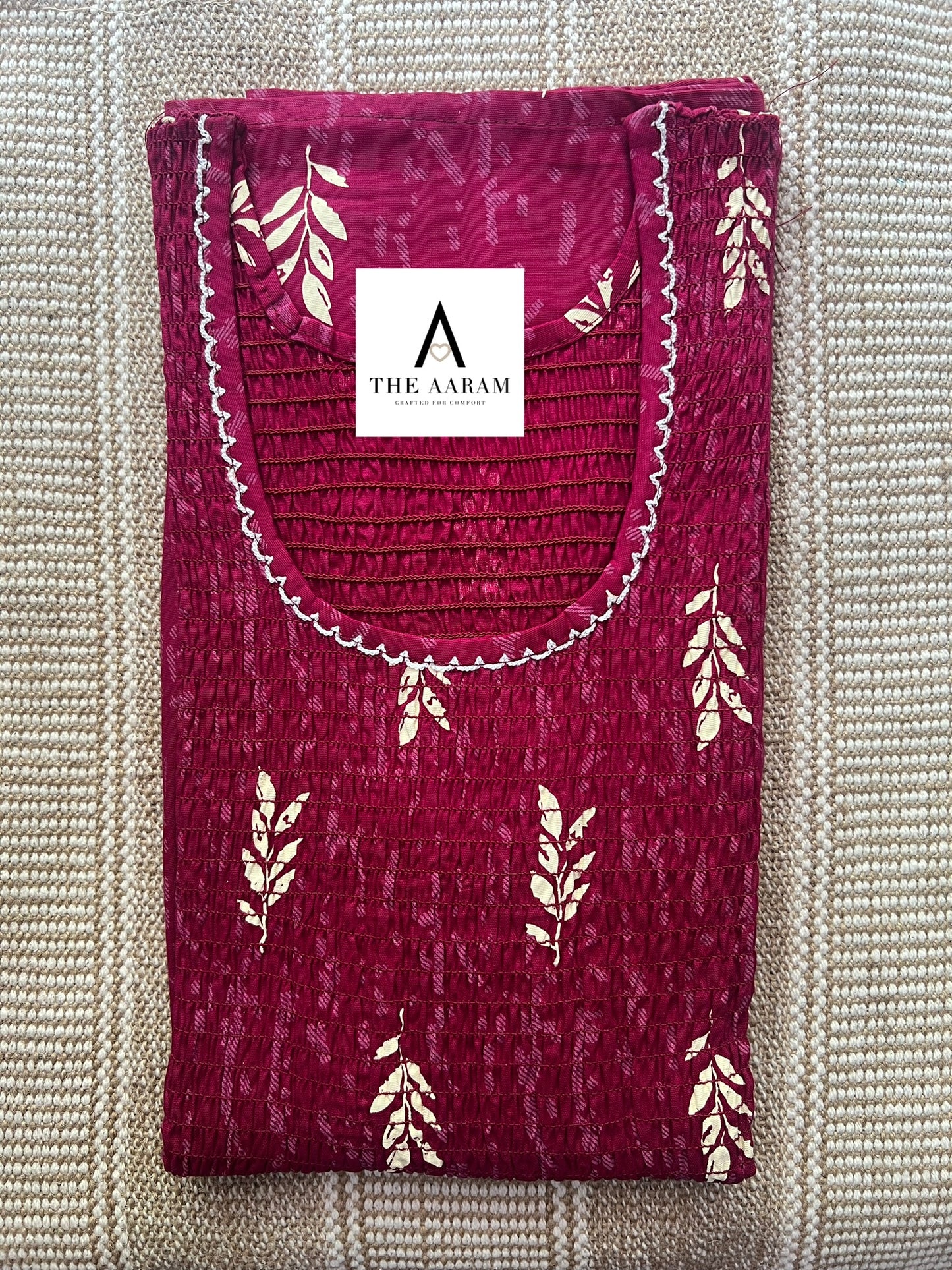 Smocked Cotton Nighty – SN63