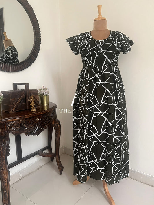 Smocked Cotton Nighty – SN02