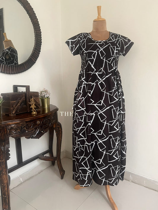 Smocked Cotton Nighty – SN03