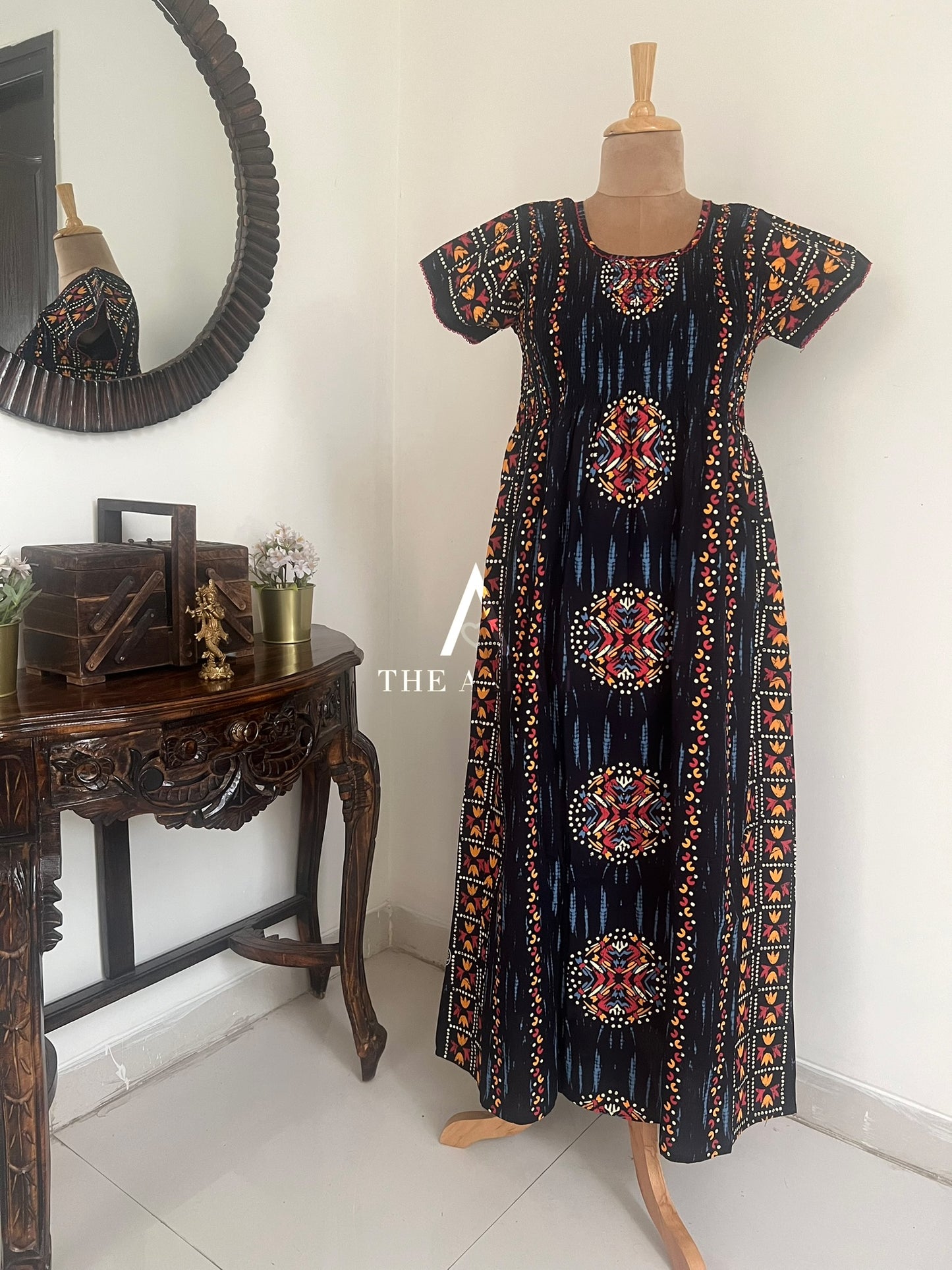 Smocked Cotton Nighty – SN09