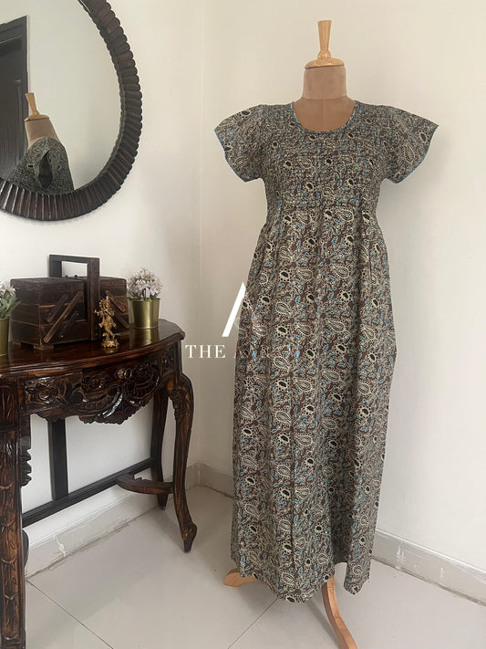Smocked Cotton Nighty – SN14