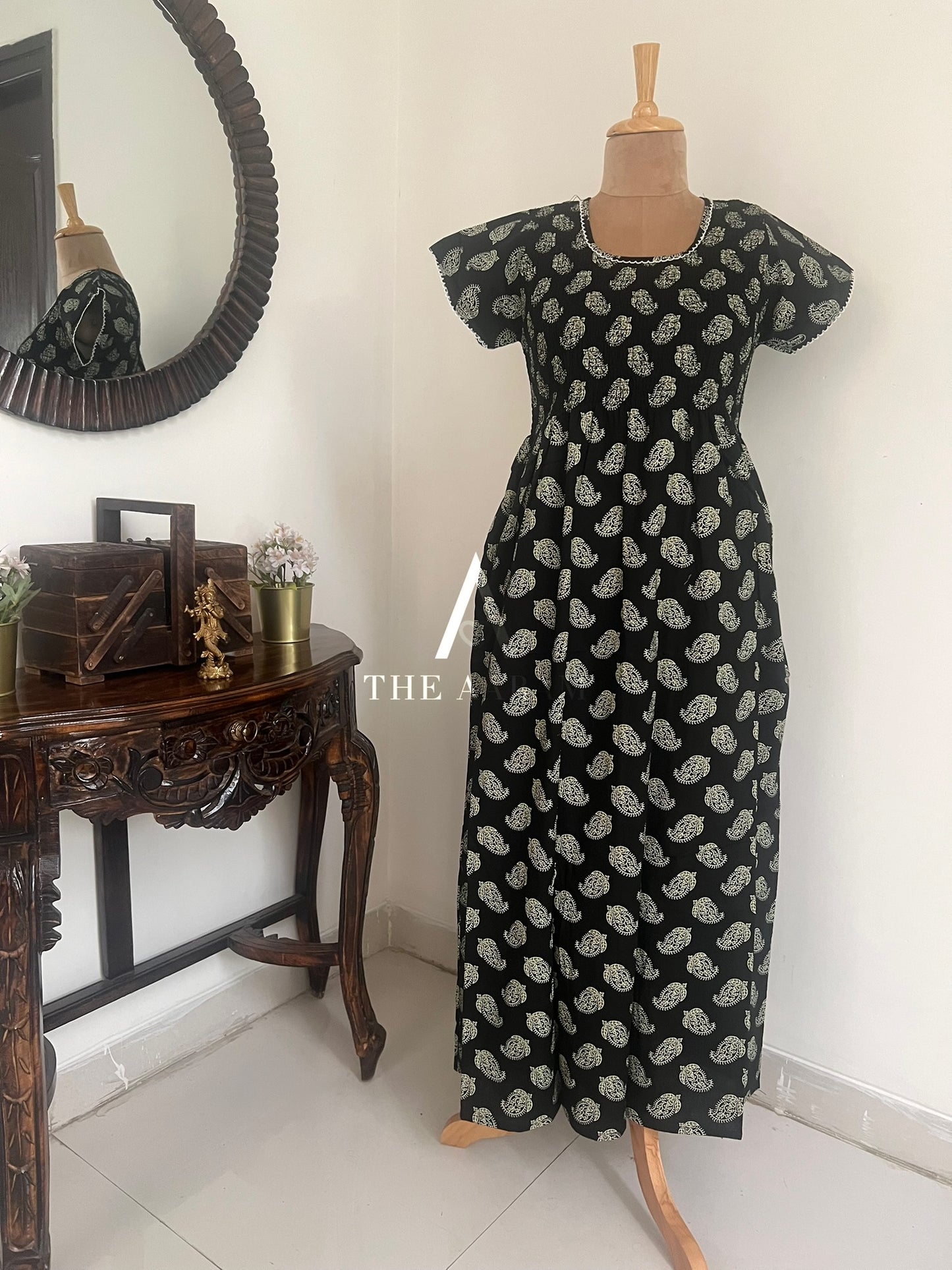 Smocked Cotton Nighty – SN18