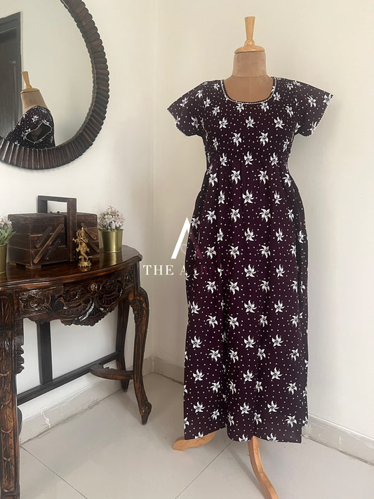 Smocked Cotton Nighty – SN19