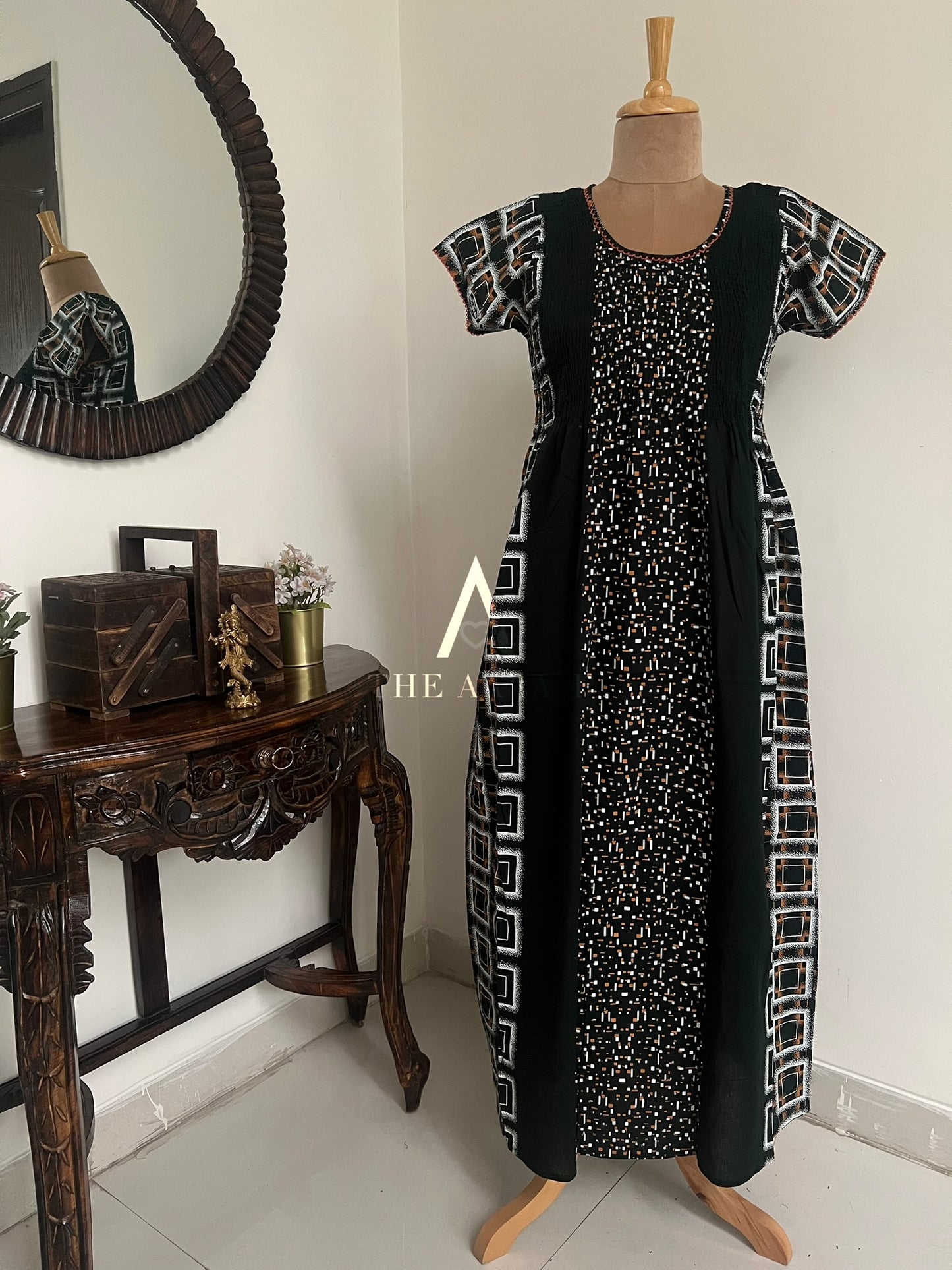Smocked Cotton Nighty – SN21
