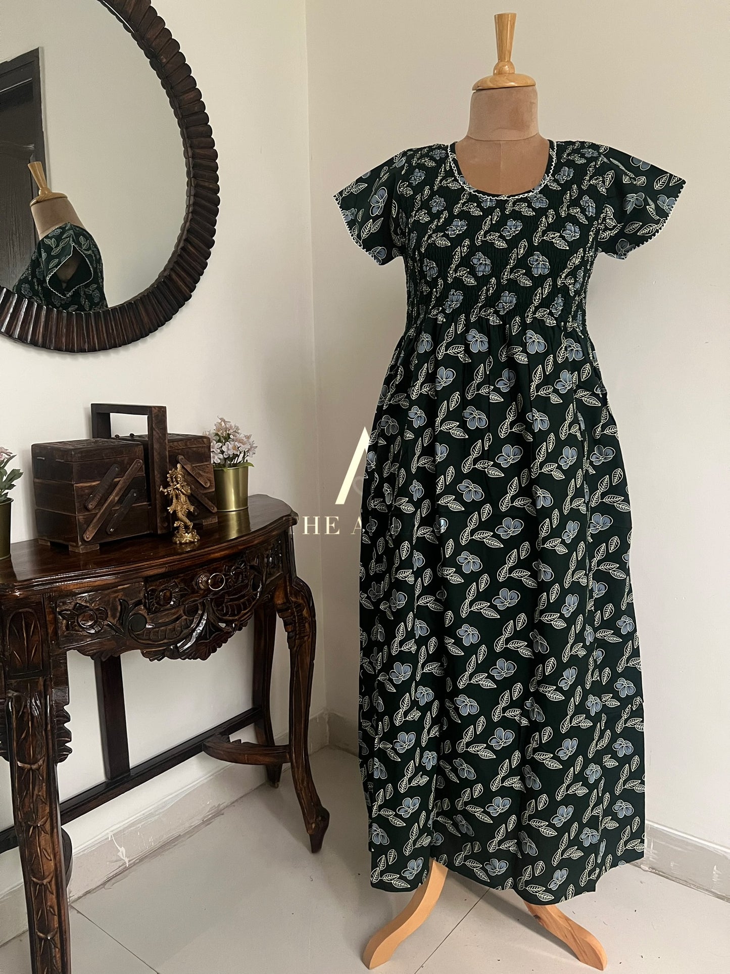 Smocked Cotton Nighty – SN23