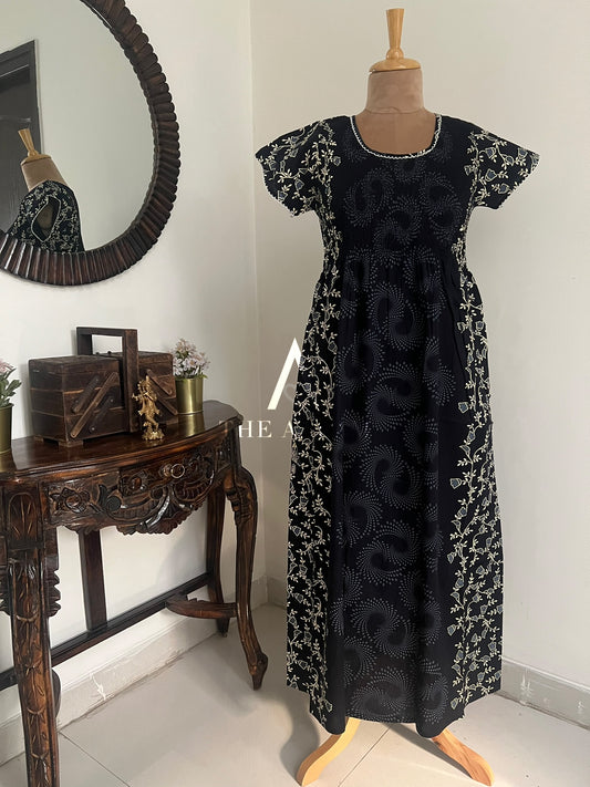 Smocked Cotton Nighty – SN31