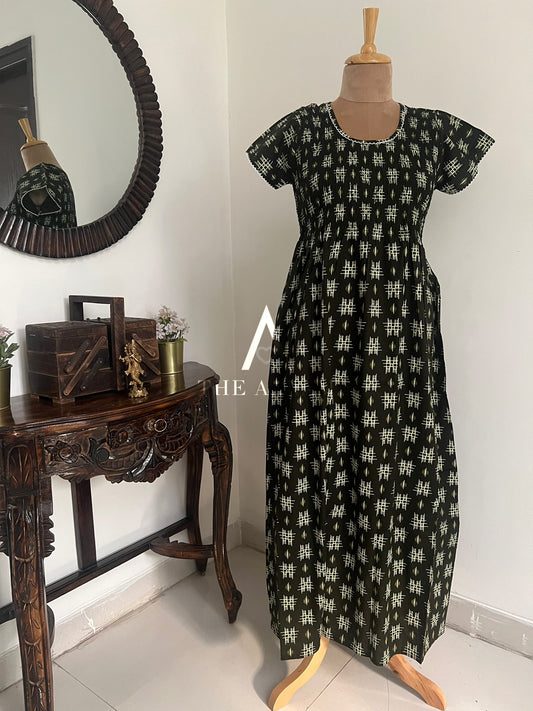 Smocked Cotton Nighty – SN32