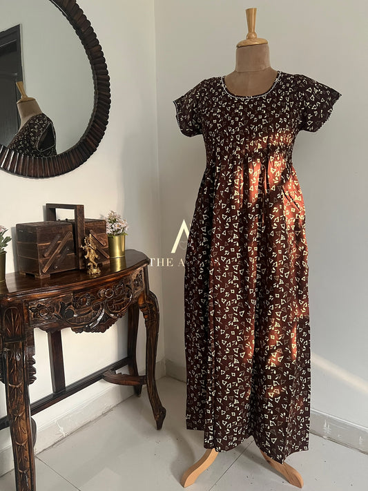 Smocked Cotton Nighty – SN35