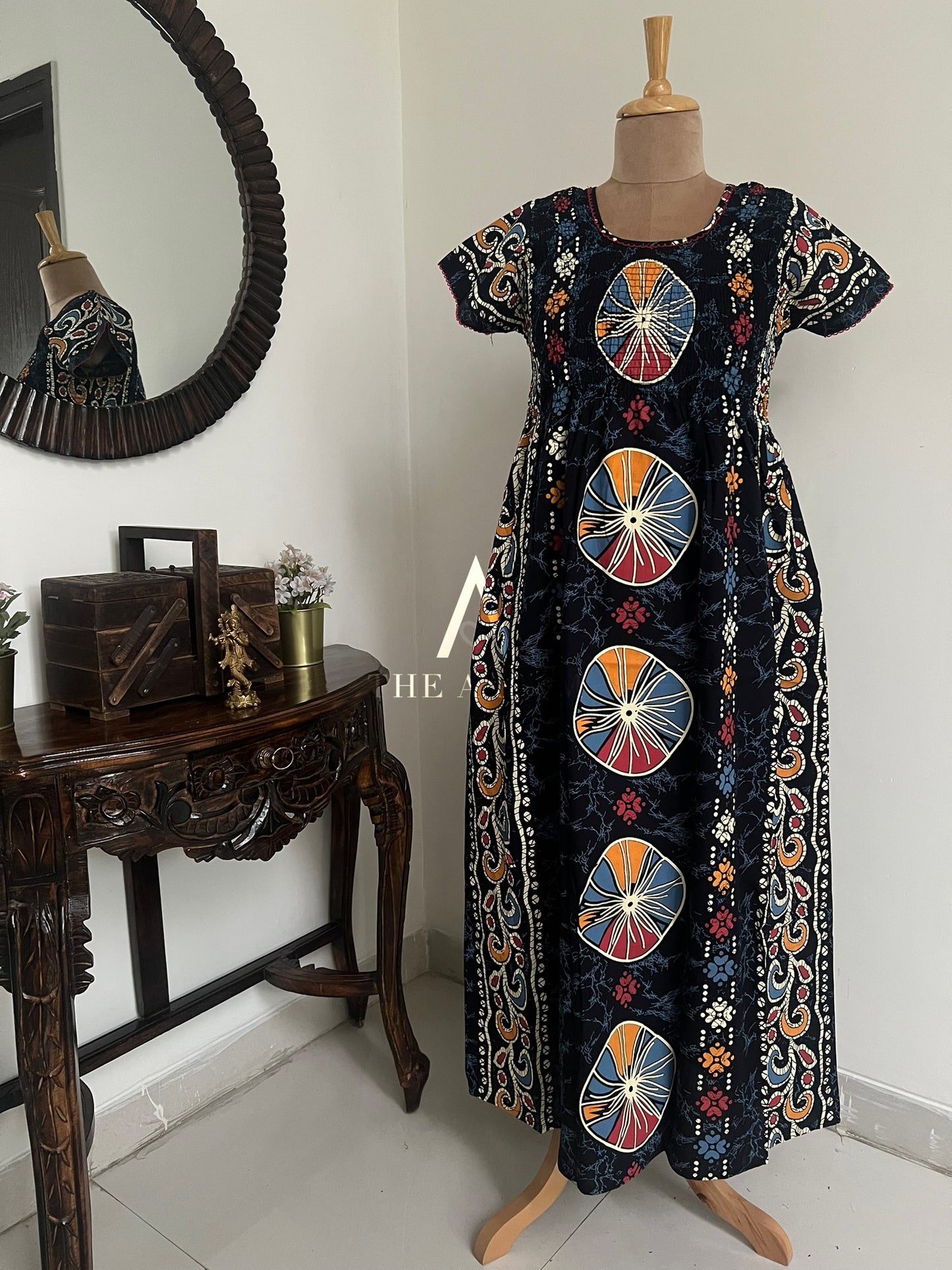 Smocked Cotton Nighty – SN36