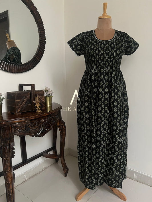 Smocked Cotton Nighty – SN40