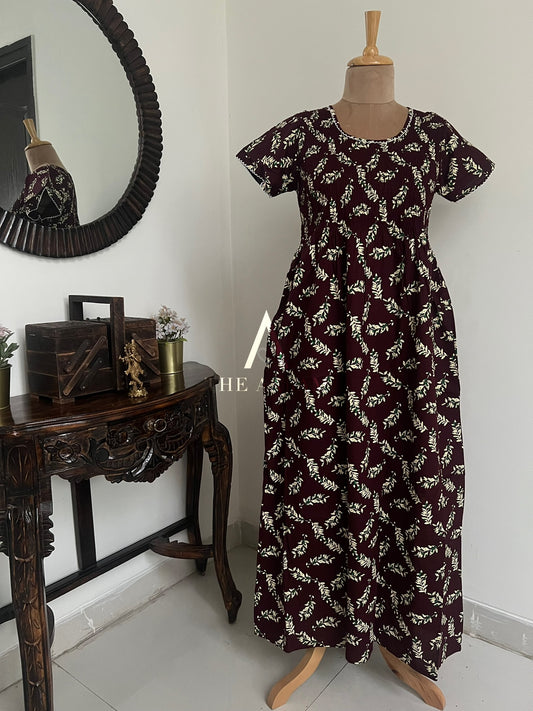 Smocked Cotton Nighty – SN42