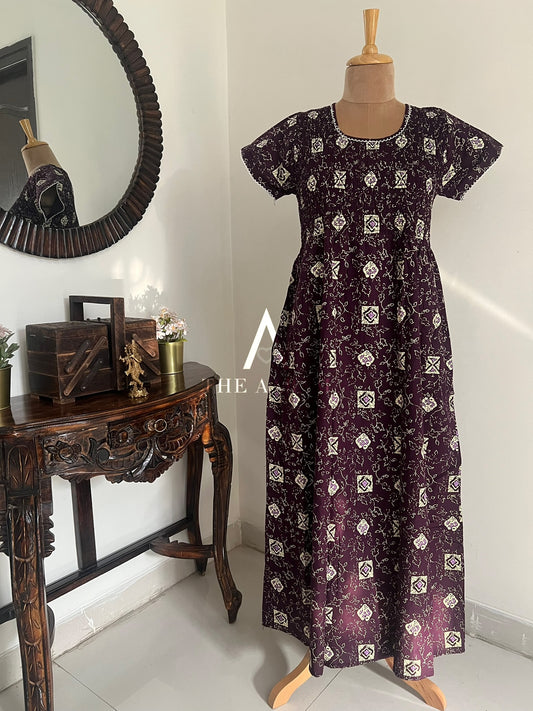 Smocked Cotton Nighty – SN46