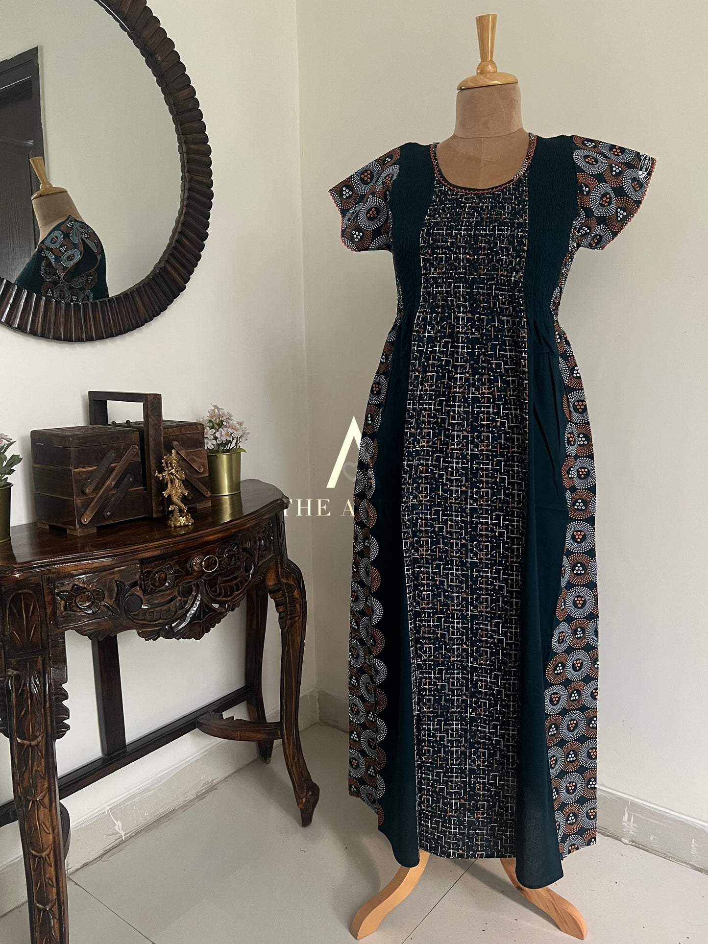 Smocked Cotton Nighty – SN49
