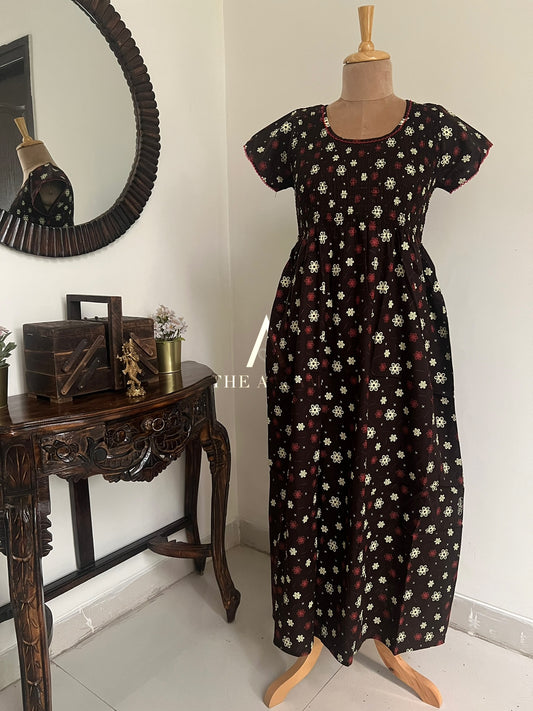 Smocked Cotton Nighty – SN52